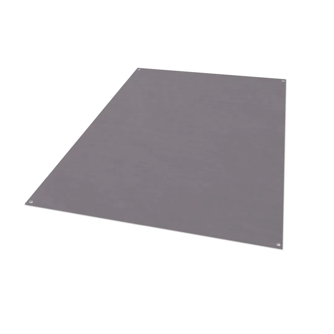 2022115660 – LIPPERT COMP Patio Mat, 9 Foot Length x 6 Foot Width Gray Polyvinyl Non-Reversible Fabric UV/ Mold/ Mild...